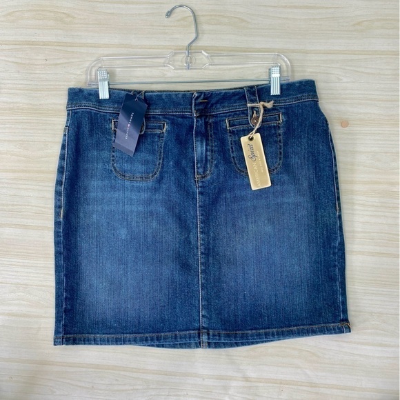 Tommy Hilfiger Denim Jean mini skirt size 12 NWT - Picture 7 of 14
